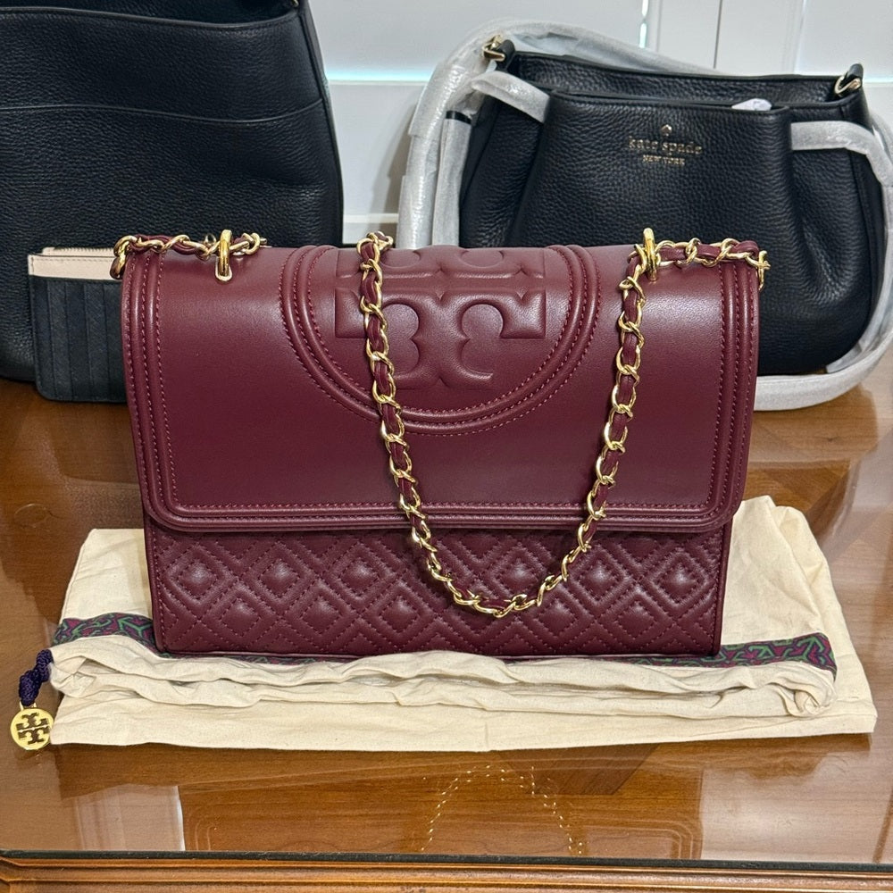 New Tory Burch Port Royal Fleming Crossbody Bag