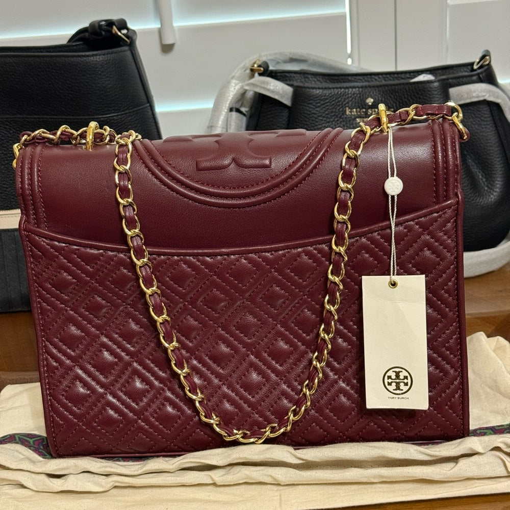 New Tory Burch Port Royal Fleming Crossbody Bag