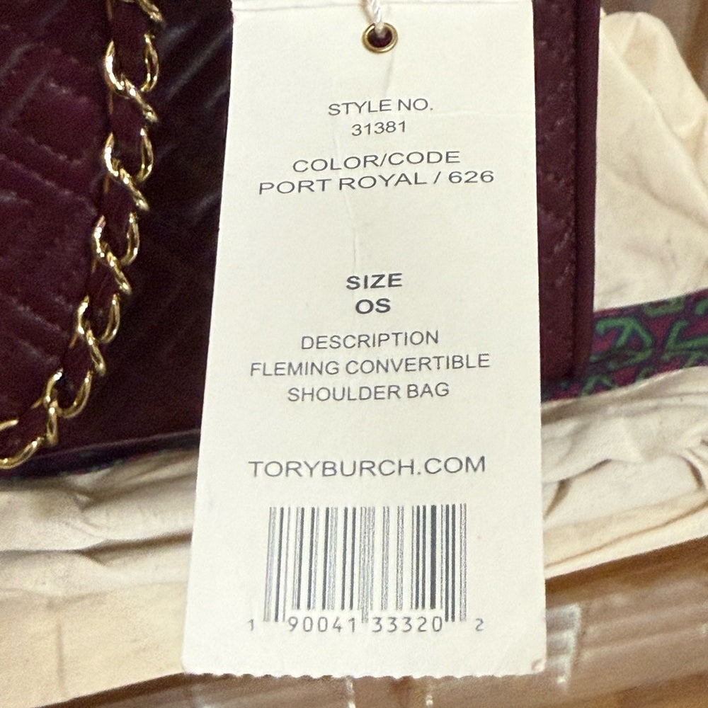 New Tory Burch Port Royal Fleming Crossbody Bag