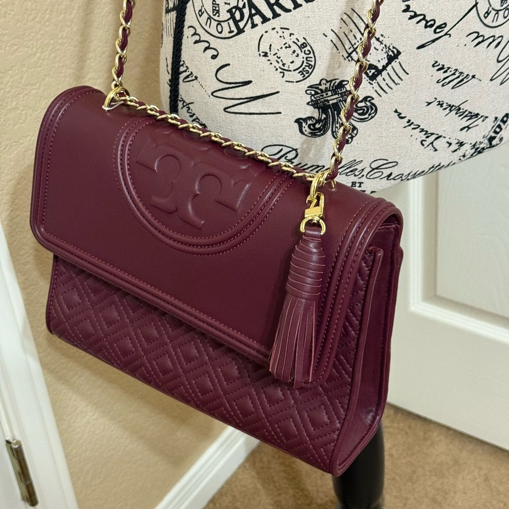 New Tory Burch Port Royal Fleming Crossbody Bag