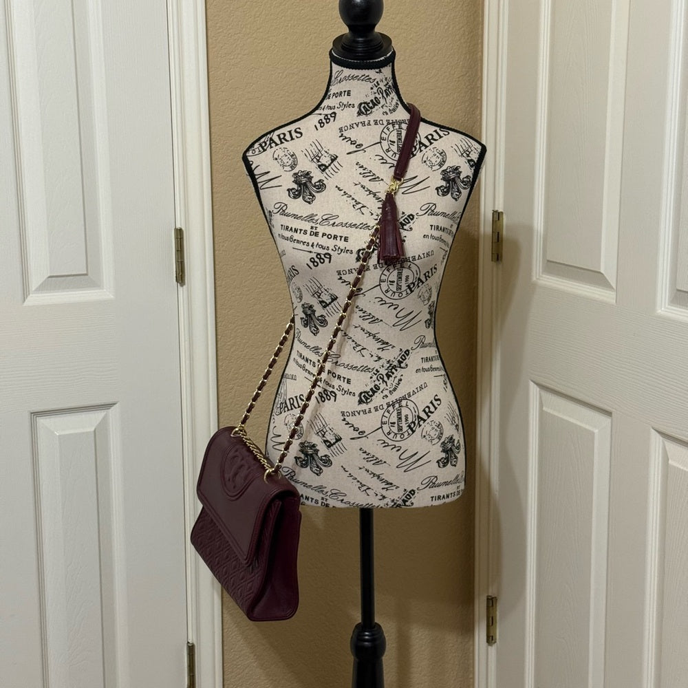 New Tory Burch Port Royal Fleming Crossbody Bag