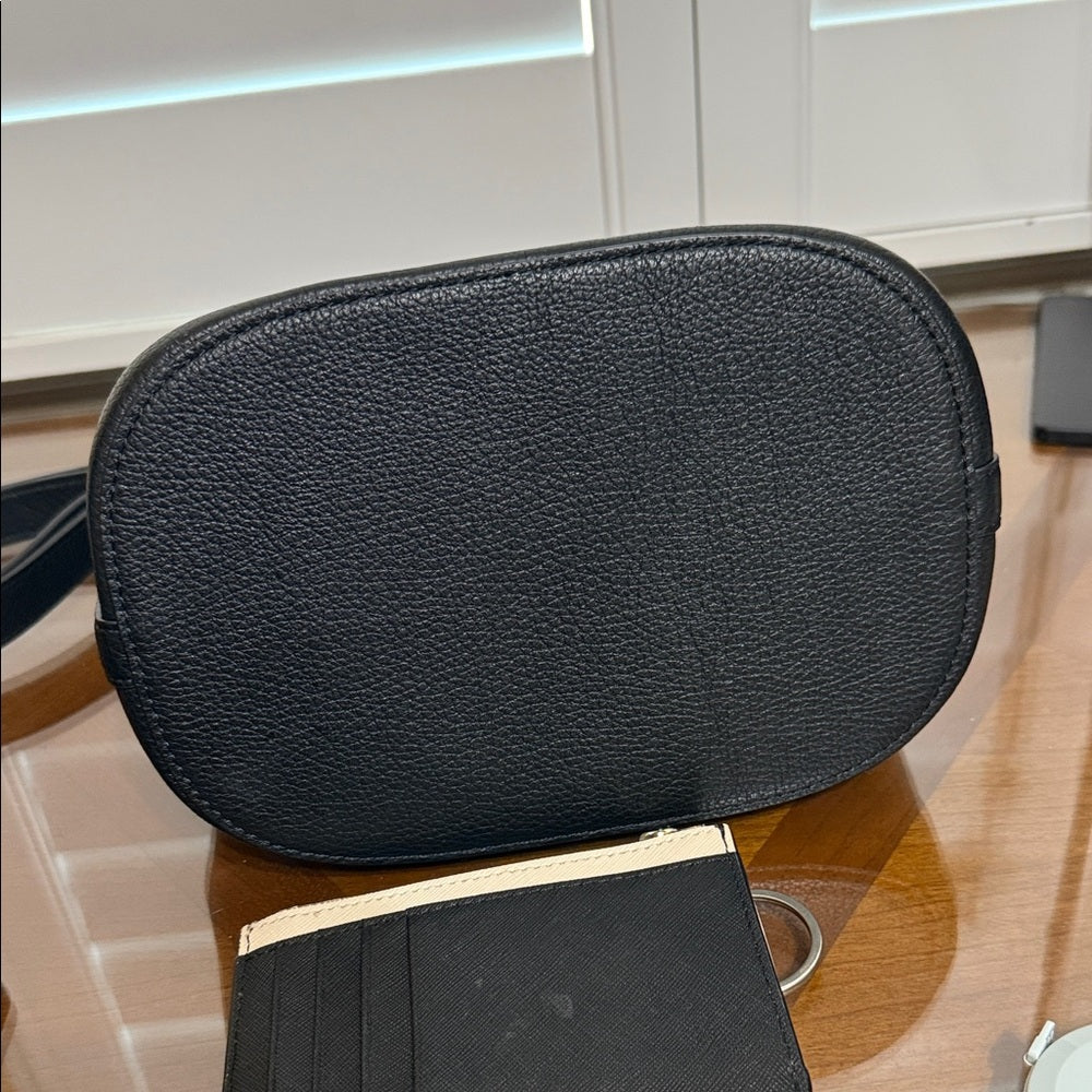 Kate Spade Black Leather Crossbody Bag and Card Wallet