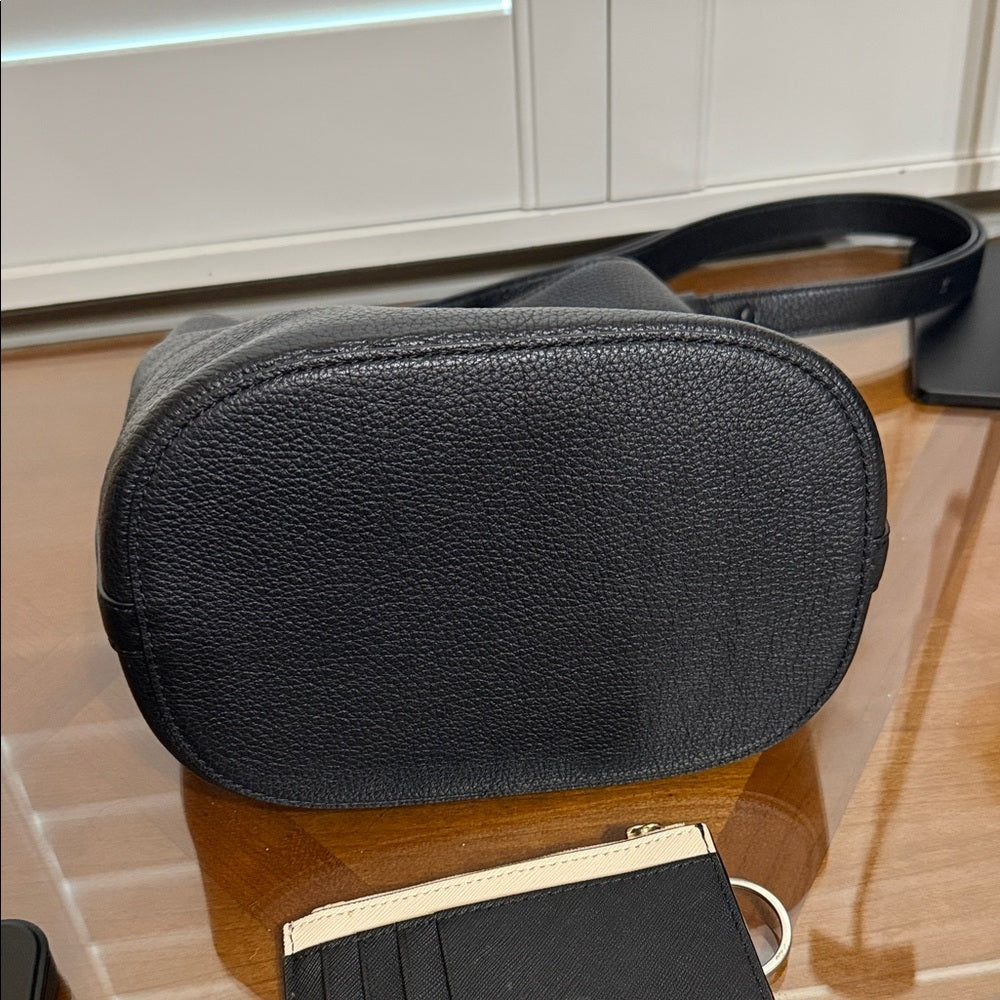 Kate Spade Black Leather Crossbody Bag and Card Wallet