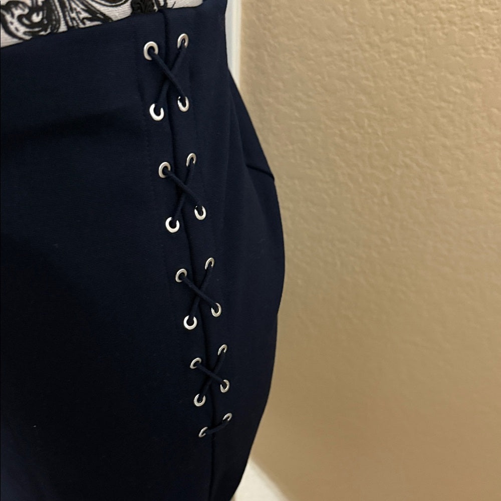 New Ralph Lauren Classic Navy Midi Skirt