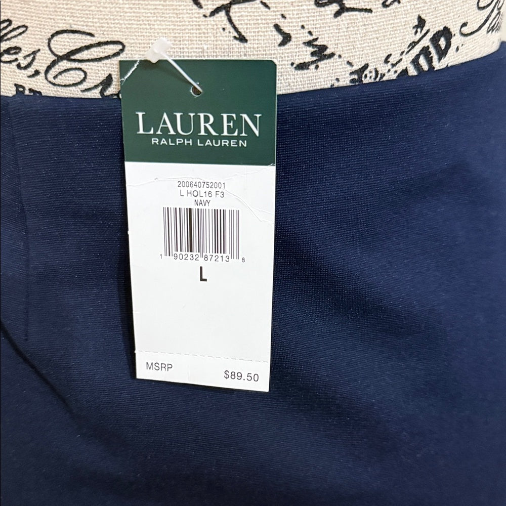 New Ralph Lauren Classic Navy Midi Skirt