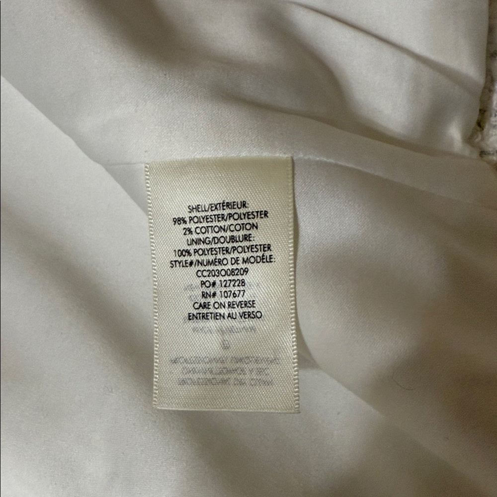 New Alice + Olivia White Tweed Blazer