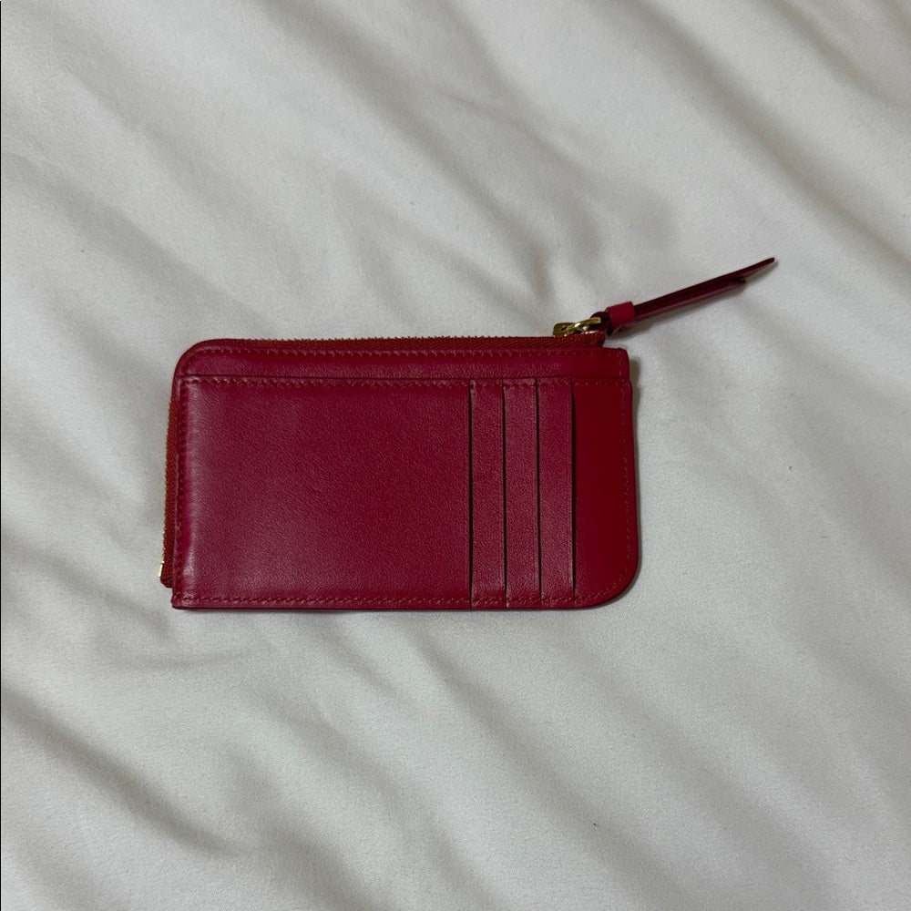 Chloe Hot Pink Leather Wallet with Gold Accent