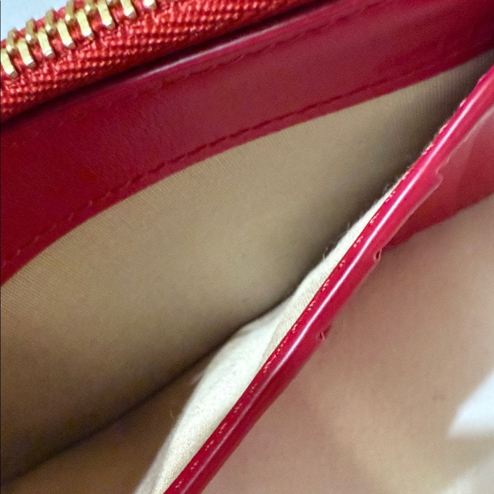 Chloe Hot Pink Leather Wallet with Gold Accent