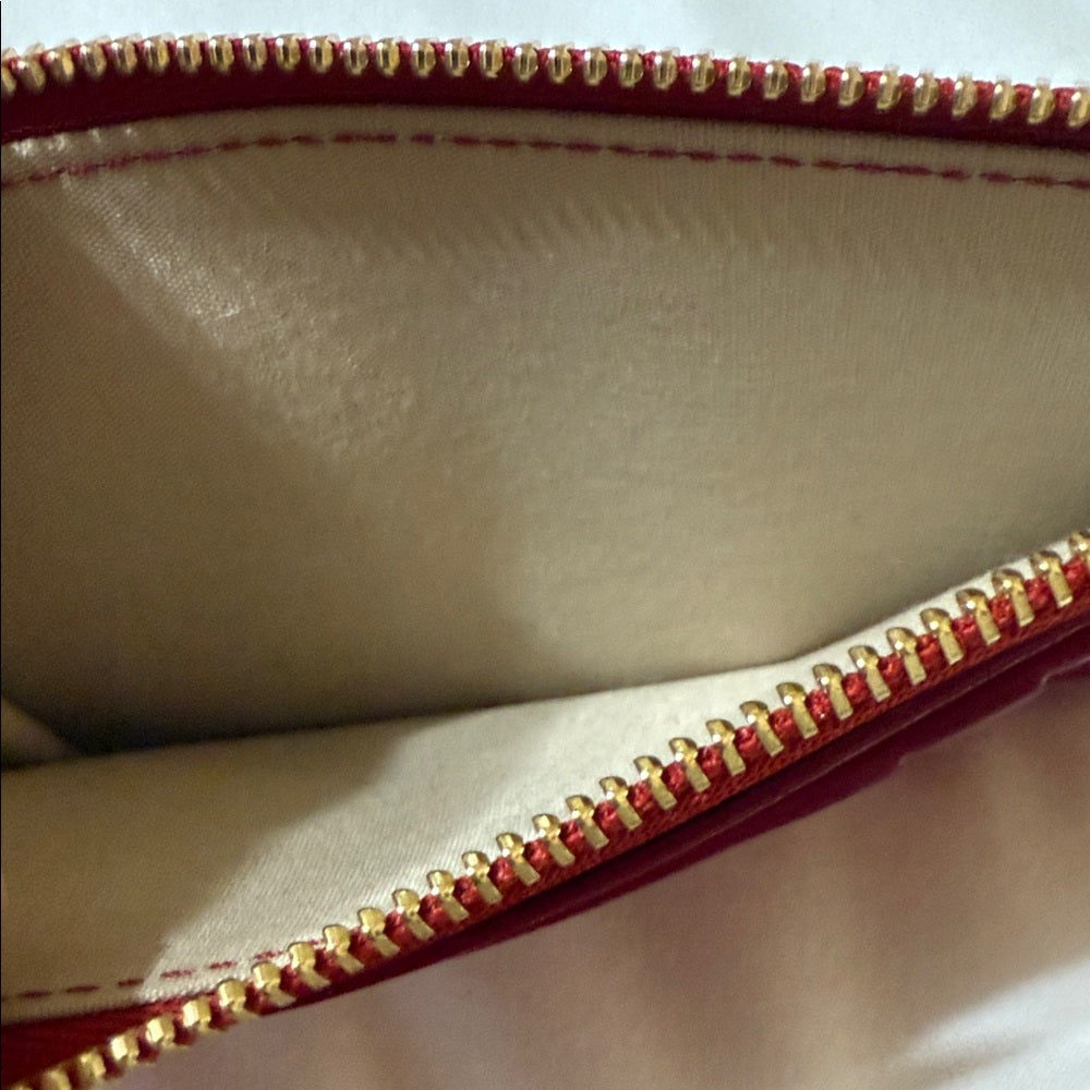 Chloe Hot Pink Leather Wallet with Gold Accent