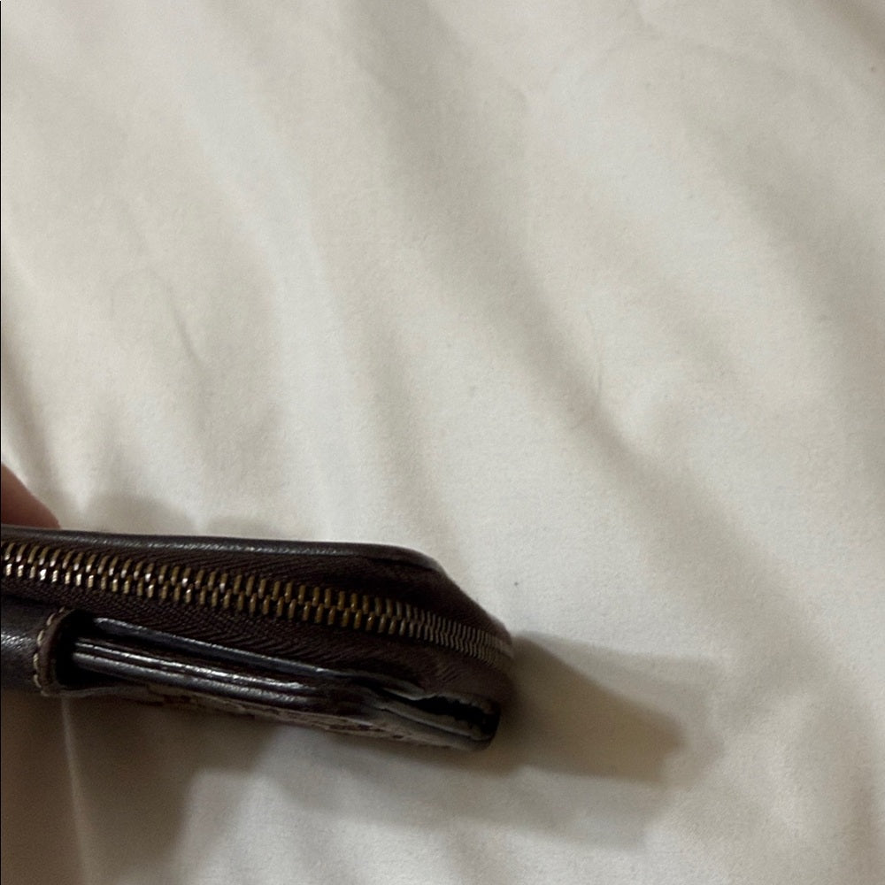 Celine Macadam Monogrammed Tan and Black Wallet