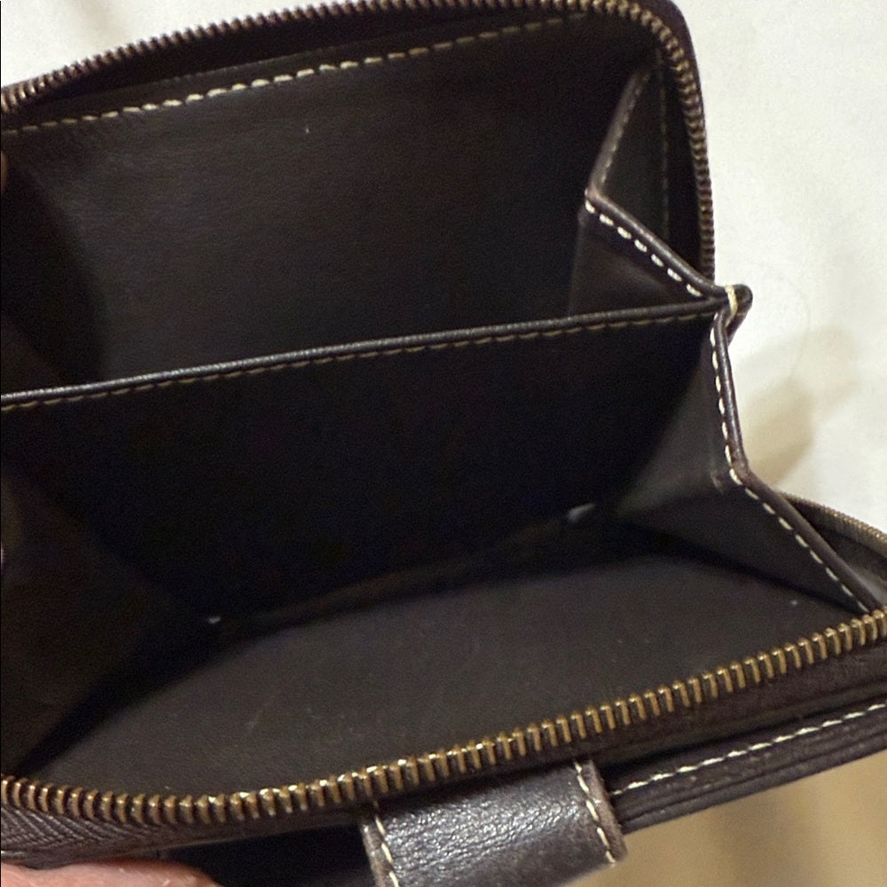 Celine Macadam Monogrammed Tan and Black Wallet