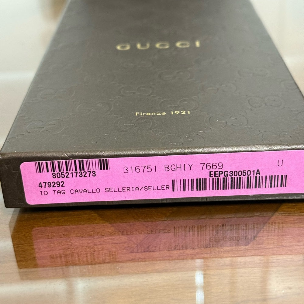 Gucci Leather Luggage Tag Bag Charm