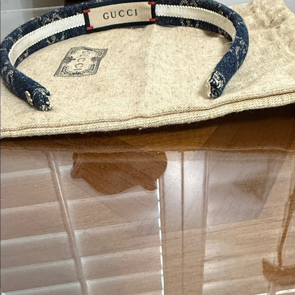 Gucci Indigo Blue Denim Women's Headband