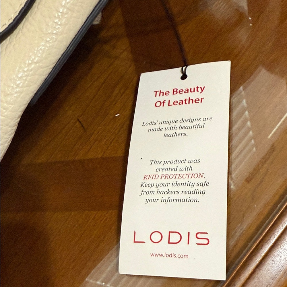 New Lodis Cream Leather Crossbody Bag