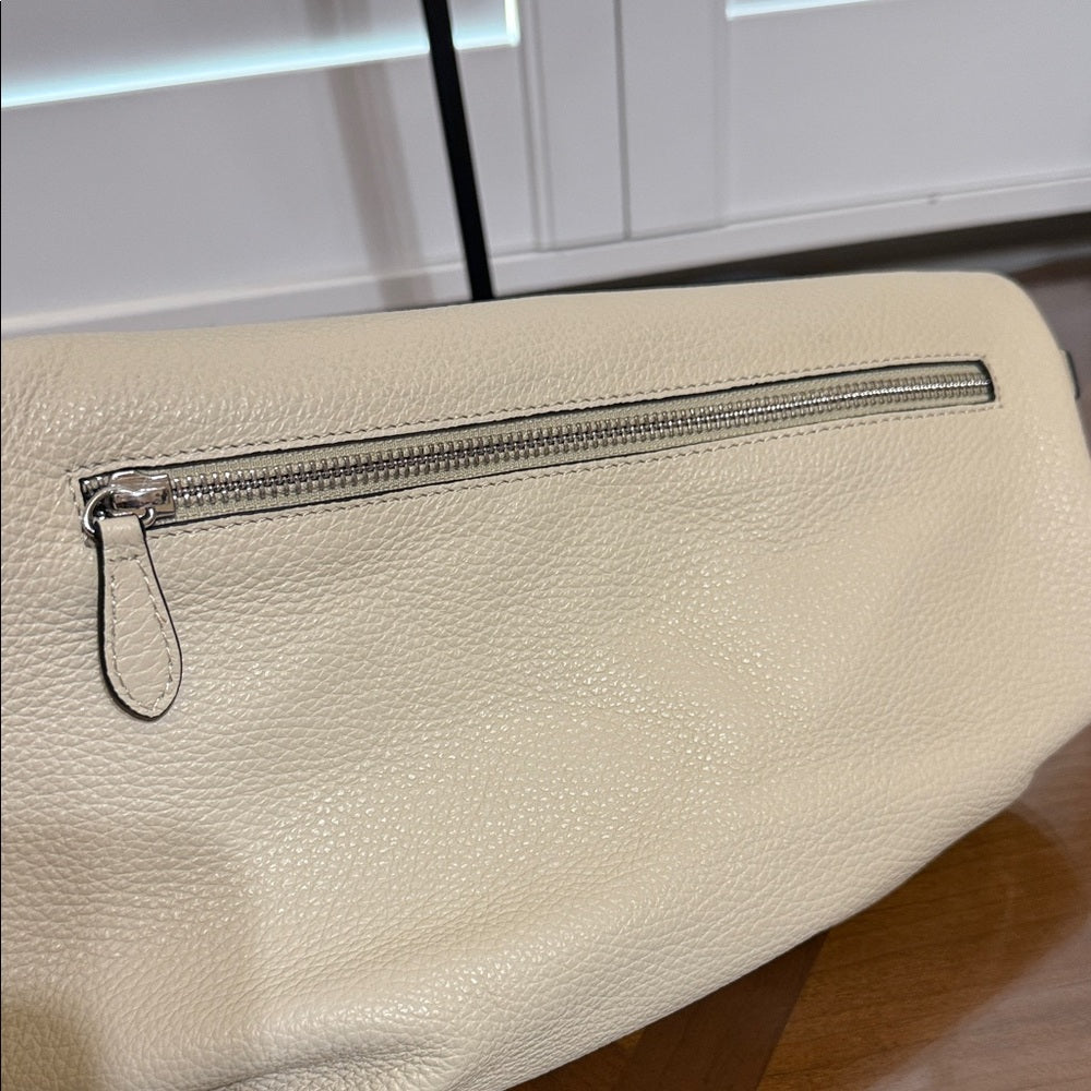 New Lodis Cream Leather Crossbody Bag