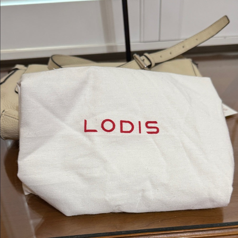 New Lodis Cream Leather Crossbody Bag