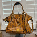 MCM Cognac Visetos Satchel Bag