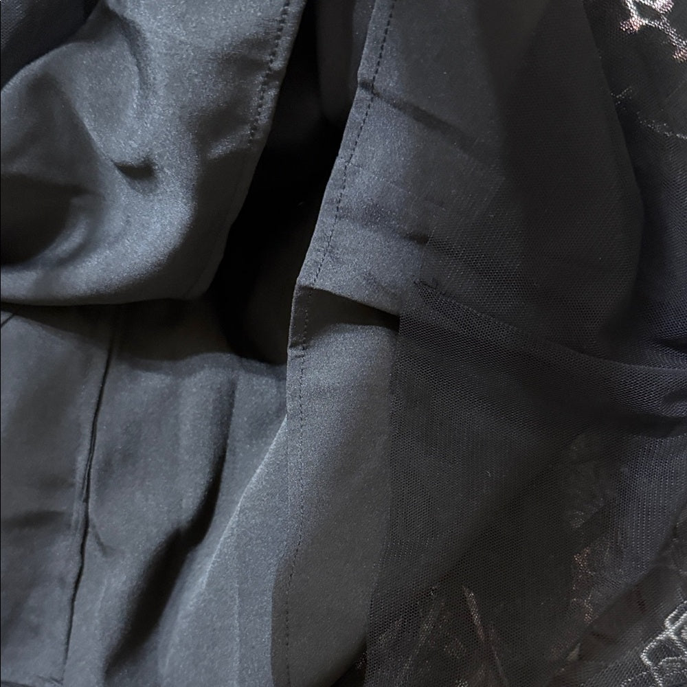 New French Connection Bijou Stitch Flared Floral Embroidered Midi Skirt