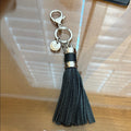 Celine Dion Black & Silver Tassel Bag Charm/Key Holder