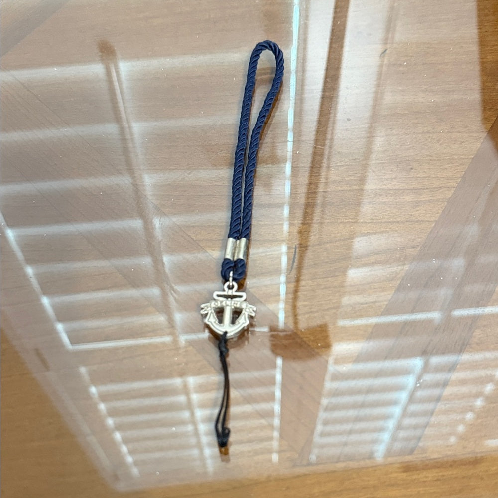 Celine Blue and Silver Anchor Motif Bag Charm