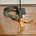 Louis Vuitton Deep Grey and Tan Guitar Bag Strap