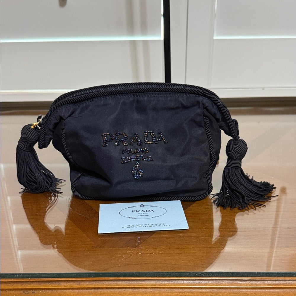Prada Black Beaded Bag