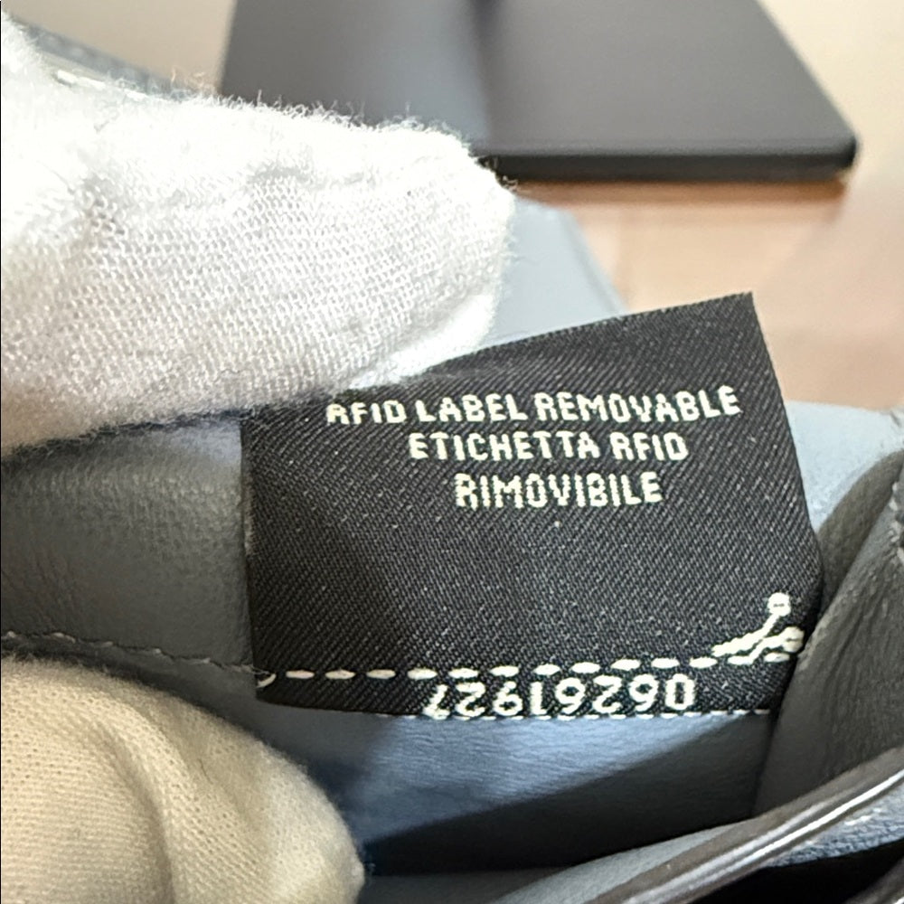 Fendi Grey Leather Card Wallet