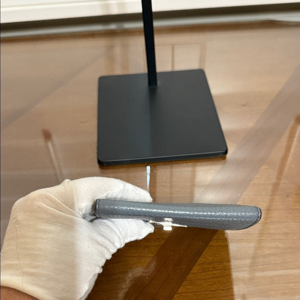 Fendi Grey Leather Card Wallet