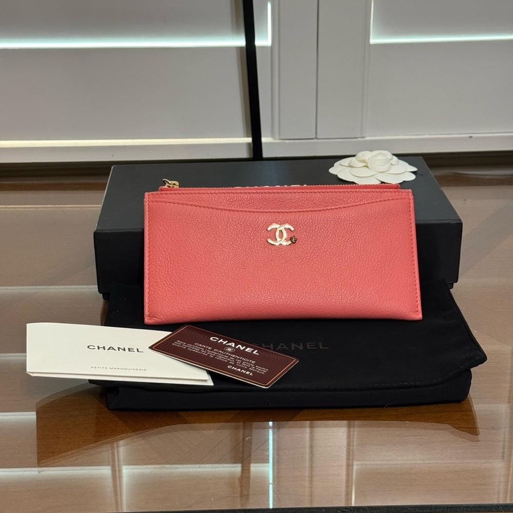 Chanel Special Addition Camellia Leather Wallet