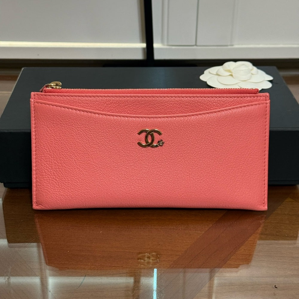 Chanel Special Addition Camellia Leather Wallet