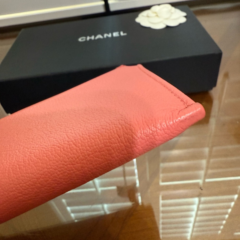 Chanel Special Addition Camellia Leather Wallet