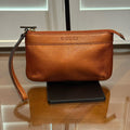 Gucci Bronze Leather Wristlet