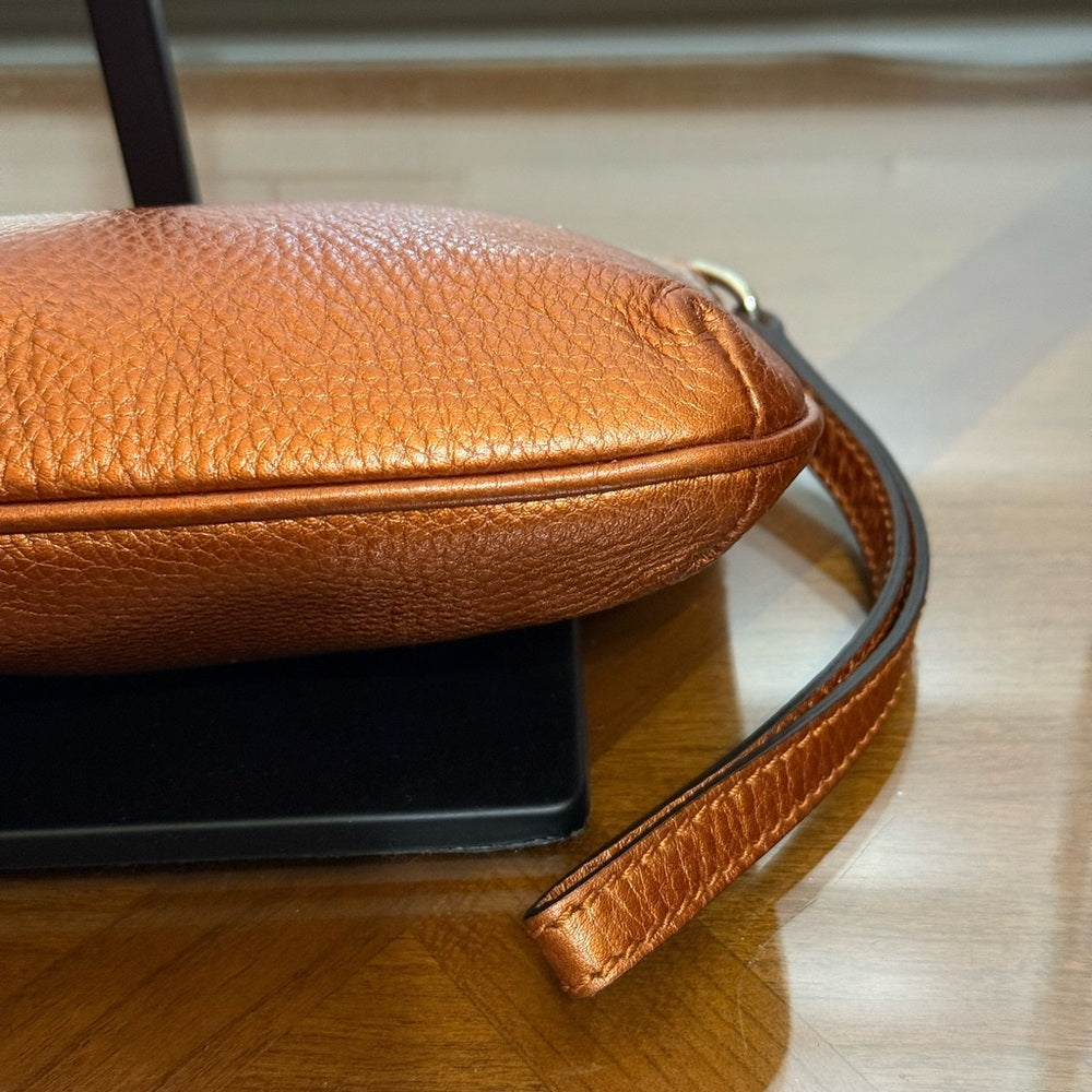 Gucci Bronze Leather Wristlet