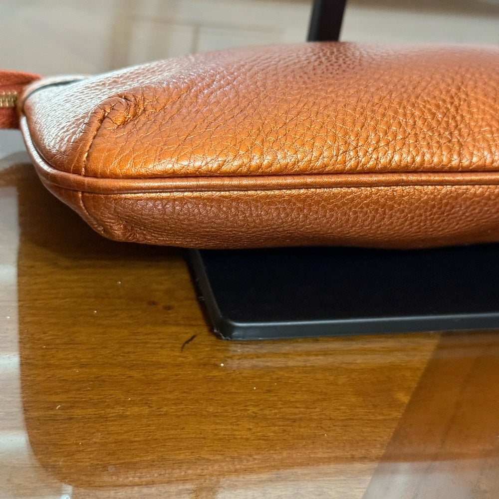 Gucci Bronze Leather Wristlet