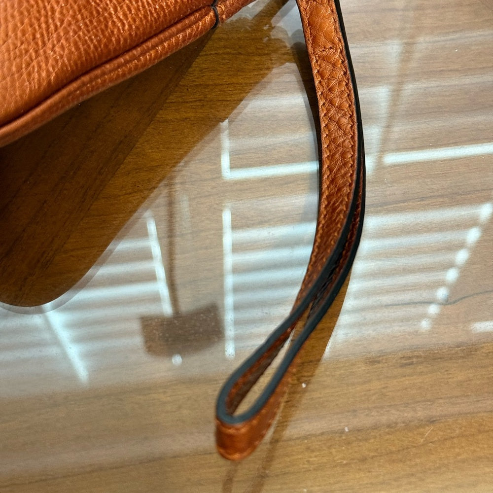 Gucci Bronze Leather Wristlet