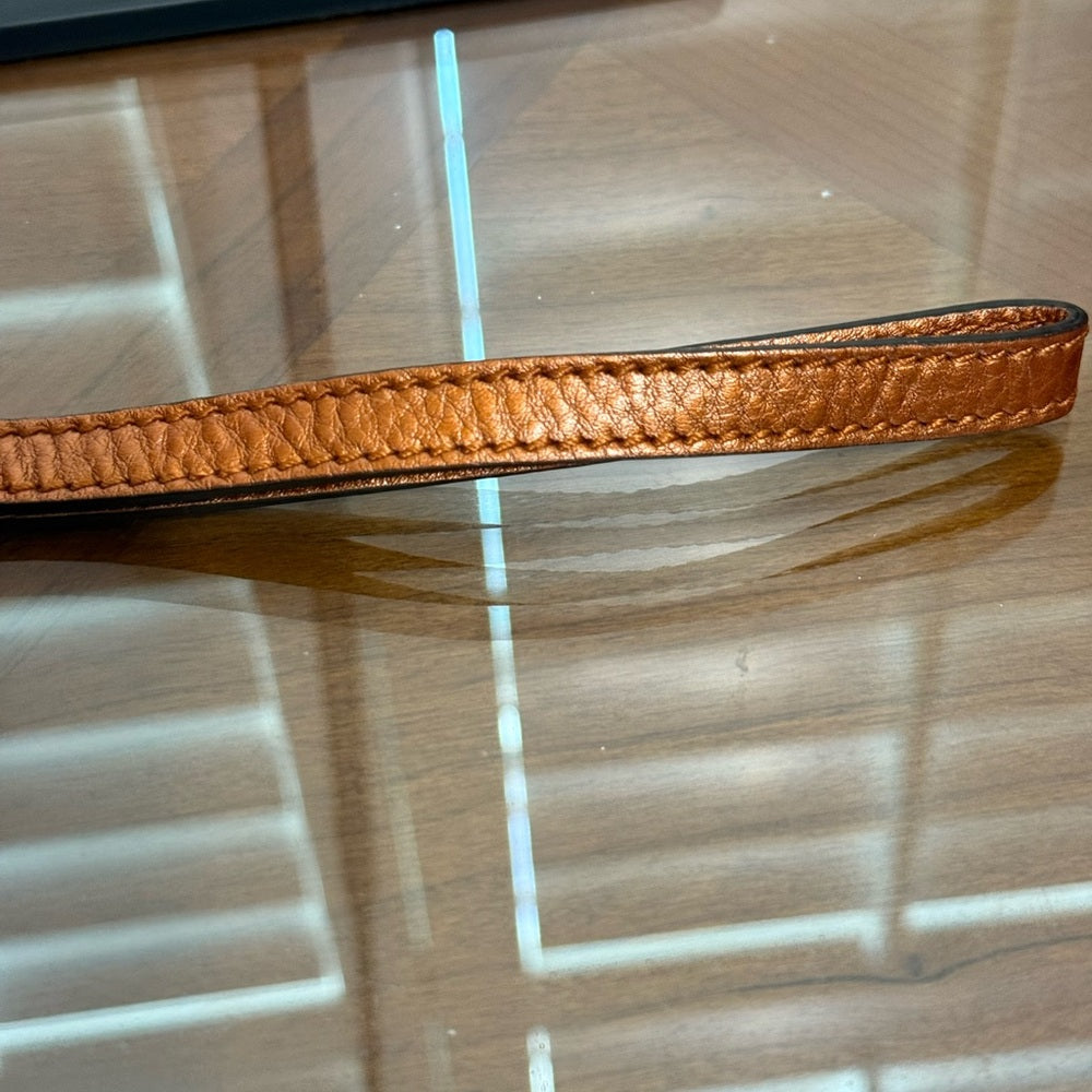 Gucci Bronze Leather Wristlet