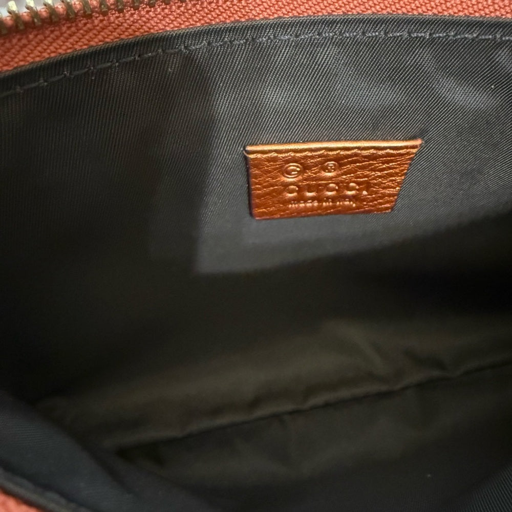 Gucci Bronze Leather Wristlet
