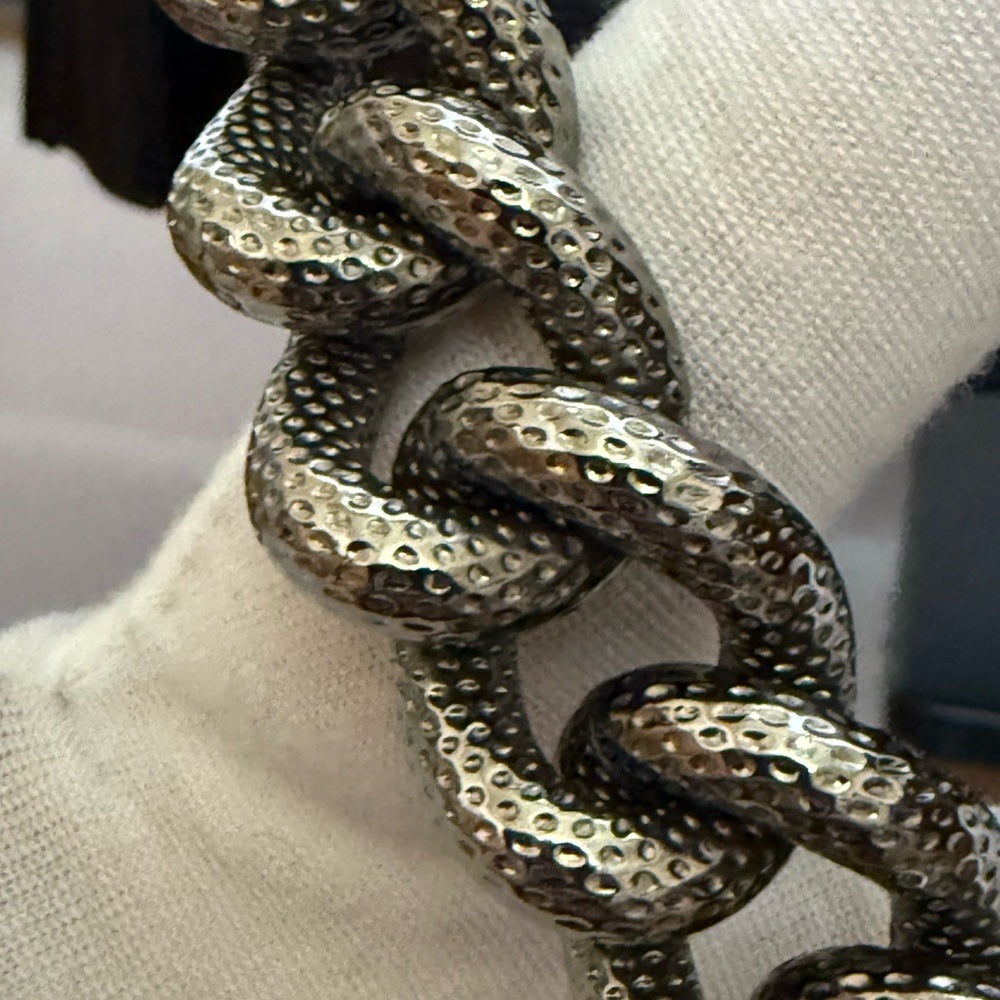 Celine Black Leather Bag with Chain Strap and Lock Set