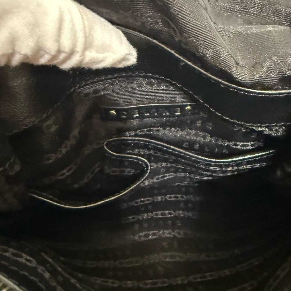 Celine Black Leather Bag with Chain Strap and Lock Set