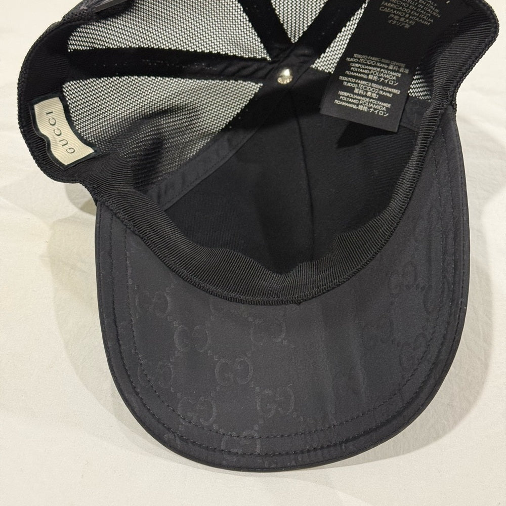 Gucci Black Adjustable Baseball Hat Size M