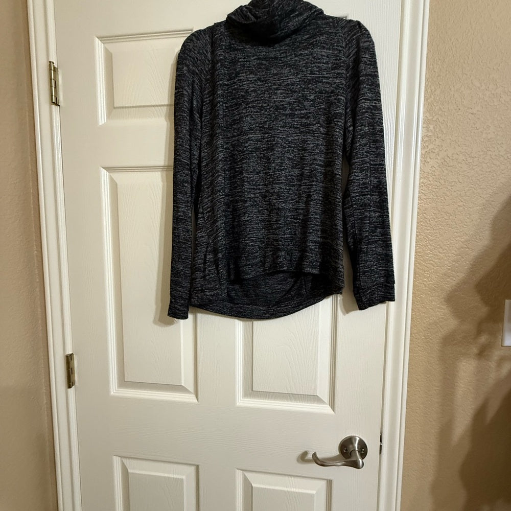 Elegant Charcoal Cowl Neck Sweater