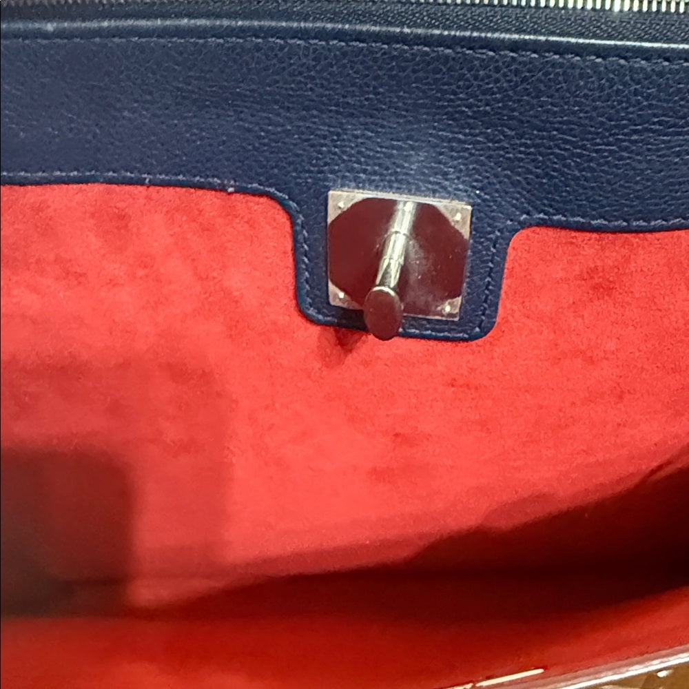 Louis Vuitton Leather Marine Rouge Lock Me Tote