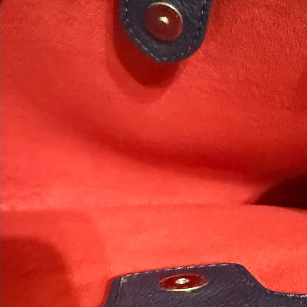 Louis Vuitton Leather Marine Rouge Lock Me Tote