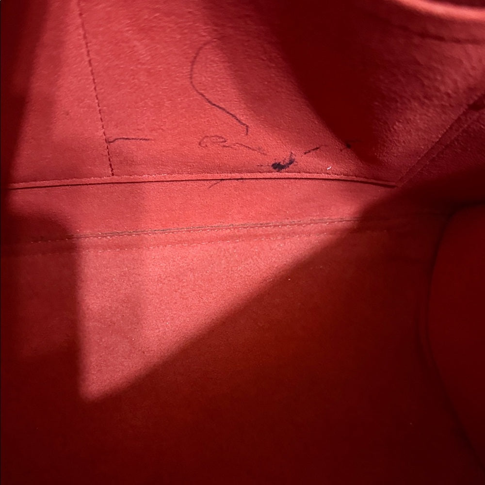 Louis Vuitton Leather Marine Rouge Lock Me Tote