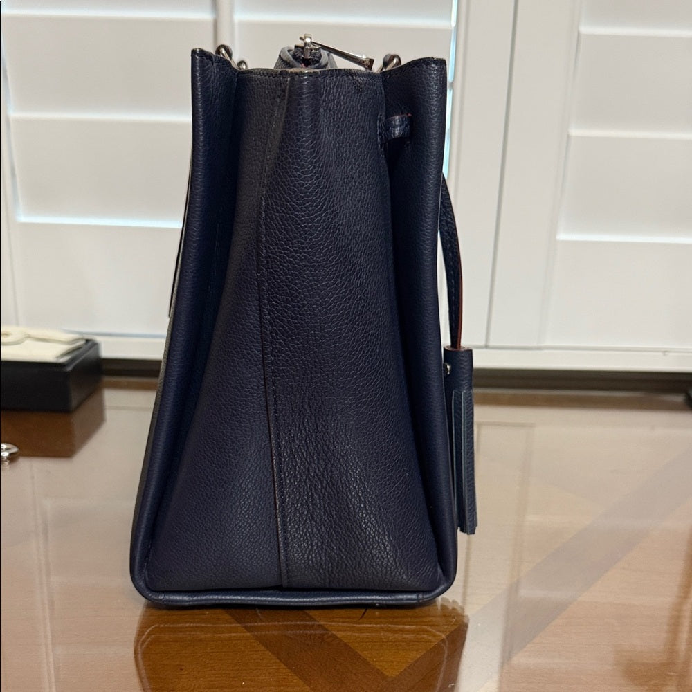 Louis Vuitton Leather Marine Rouge Lock Me Tote