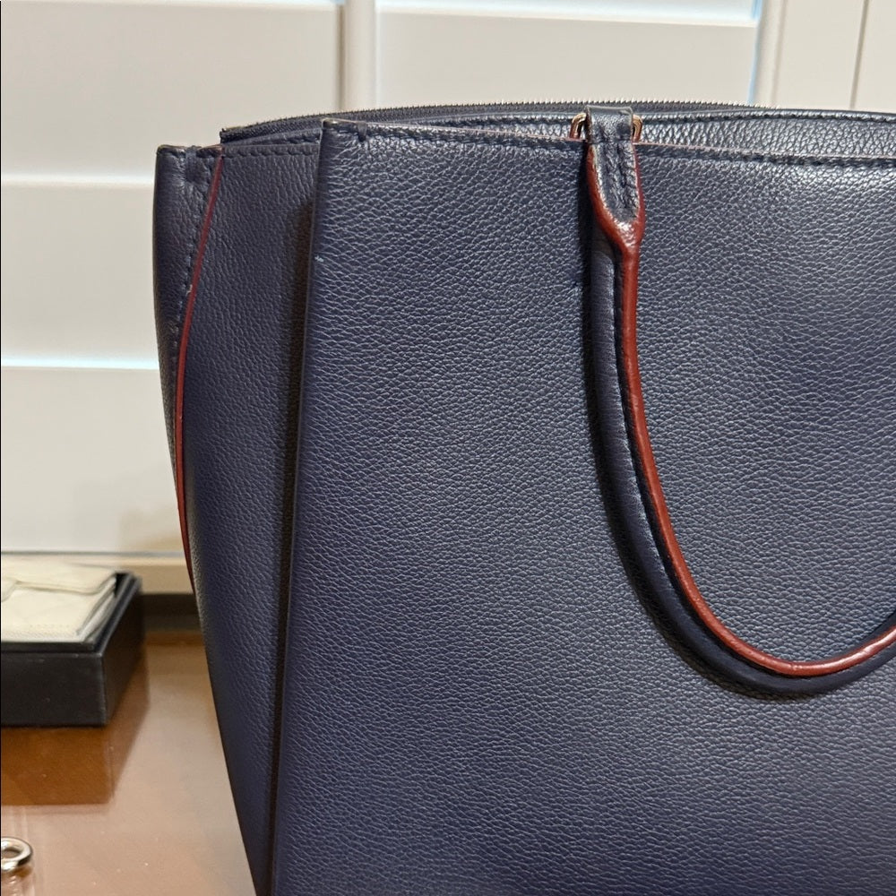 Louis Vuitton Leather Marine Rouge Lock Me Tote