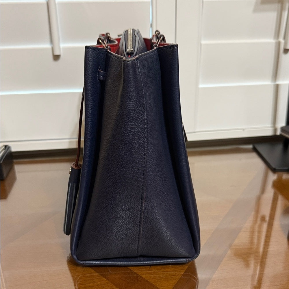Louis Vuitton Leather Marine Rouge Lock Me Tote