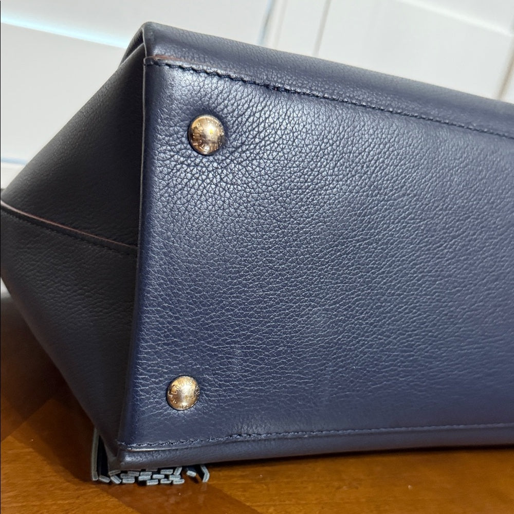 Louis Vuitton Leather Marine Rouge Lock Me Tote