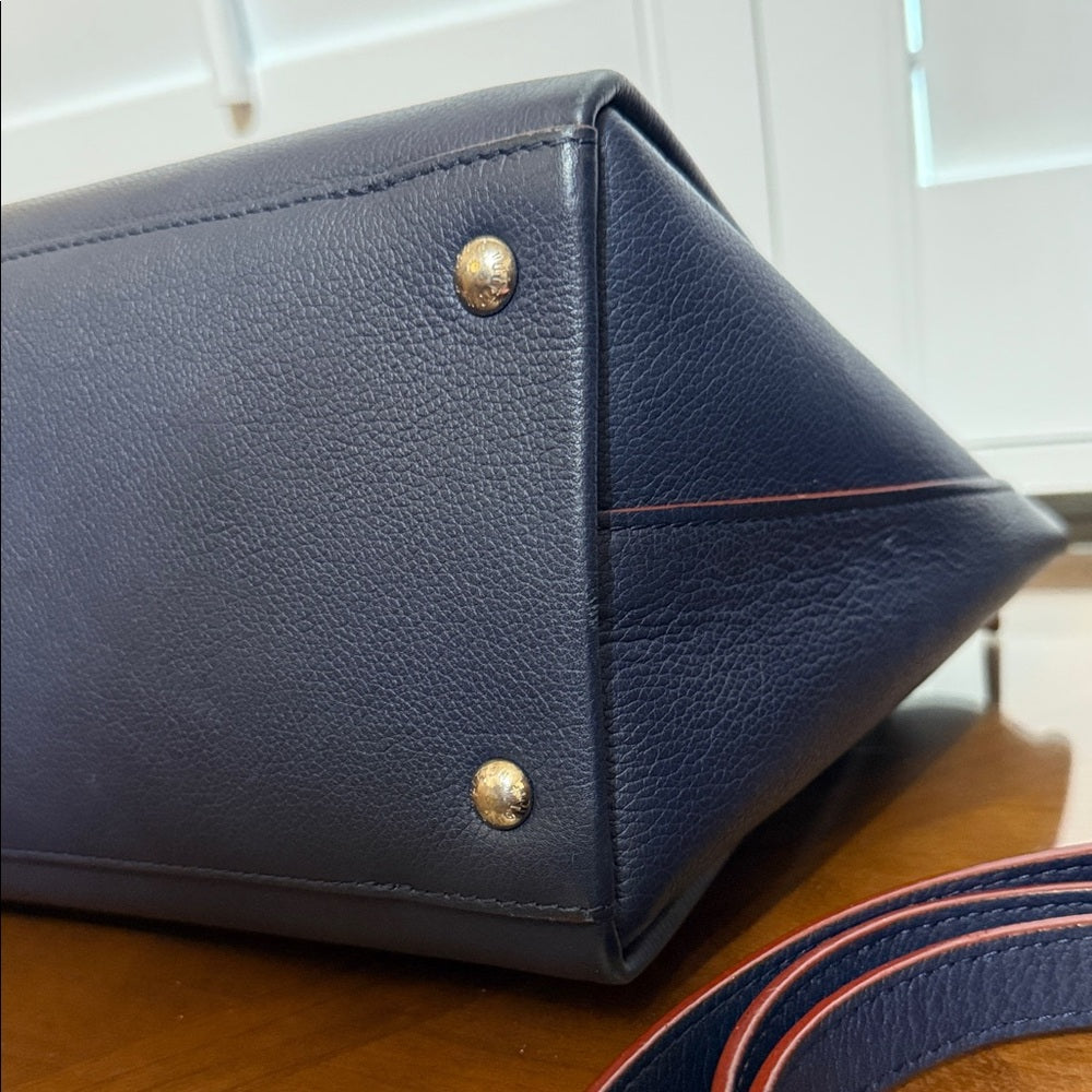 Louis Vuitton Leather Marine Rouge Lock Me Tote