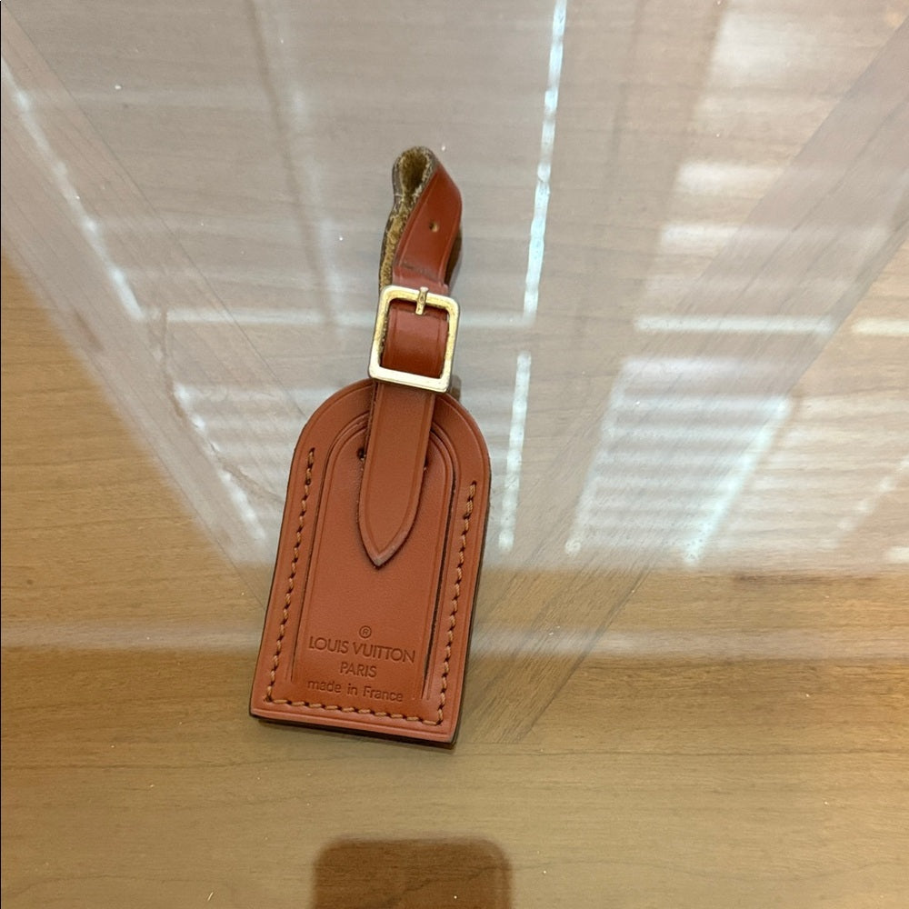 Louis Vuitton Tan Leather Small Luggage Tag